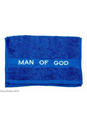 Preaching Hand Towel Man Of God (Royal/White)