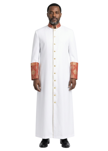 Mens Robe Style 9005 (White Twill/Red-Gold LT)