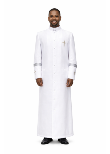 Clergy Robe Style Bnh151 (White/Silver)