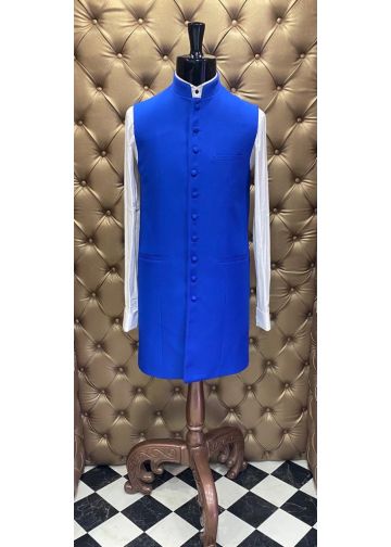 Mens 3/4 Clergy Vest (Royal Blue)