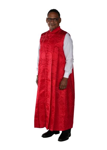 Mens 33 Button Sleeveless Cassock Robe Style 082945 (Red Lt)