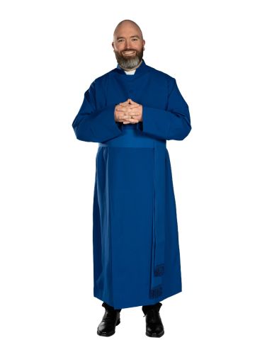 Anglican Cassock Robe With Band Cincture (Royal Blue)