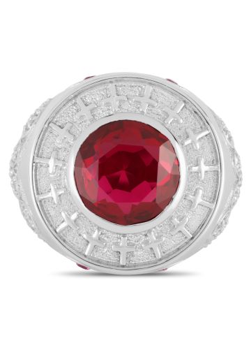 Mens Apostle Clergy Ring Style MRG2424 (S-Red)