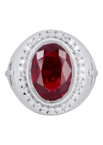 Mens Apostle Clergy Ring Style MGR2203 (S Red)