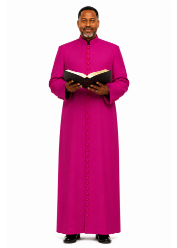 Mens Cassock Robe Style 07182026 (Fuchsia/Red)