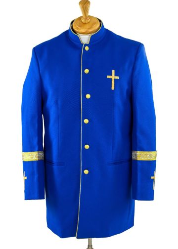Clergy Jacket Style CJ151 (Royal Blue/Gold)