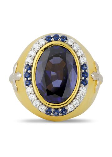 Mens Clergy Overseer Ring Style MRG2223 (G-Blue)