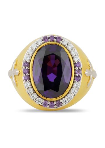 Mens Clergy Bishop Ring Style MRG2223 (G-Purple)