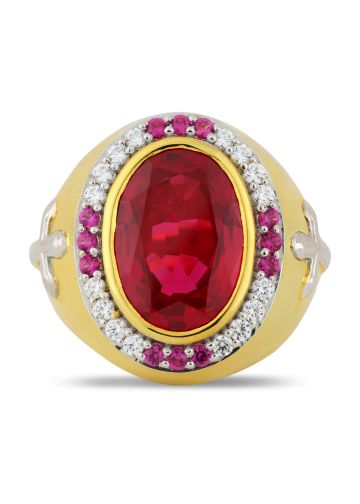 Mens Clergy Apostle Ring Style MRG2223 (G-Red)