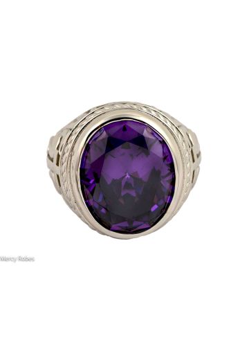 Mens Bishop Clergy Ring Style Subs386 (S - Purple)