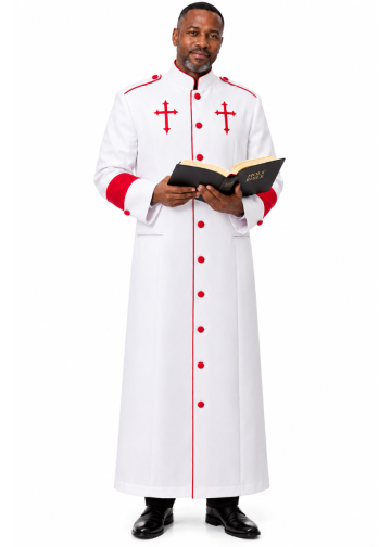 Clergy Robe Style Bnl158 (White/Red)