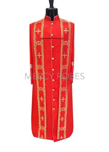 Mens Robe Style Emb125 (Red/Gold)
