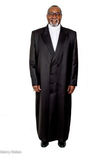 Mens Clergy Long Coat (Black)