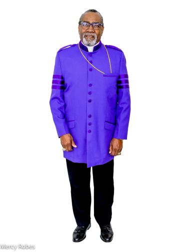 Mens Clergy Jacket CJ034 (Roman Purple With Bars)