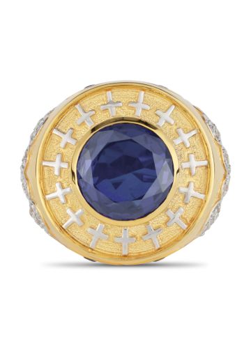 Mens Overseer Clergy Ring Style MRG2424 (G-Royal Blue)