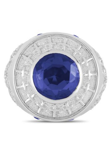 Mens Overseer Clergy Ring Style MRG2424 (S-Royal Blue)