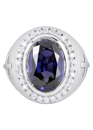 Mens Overseer Clergy Ring Style MGR2203 (S Royal Blue)