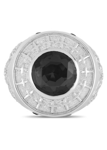 Mens Pastor Clergy Ring Style MRG2424 (S-Black)