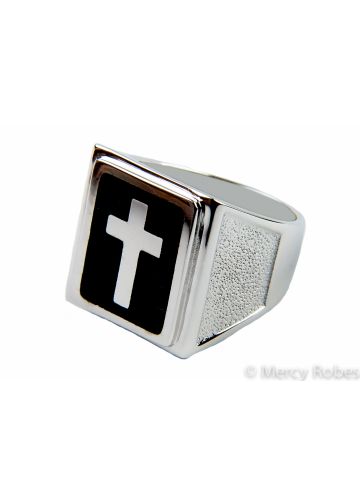 Mens Pastors Clergy Ring Style Subs875 (S Black)