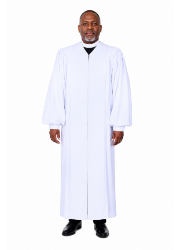 Mens Clergy Pulpit Robe Style Micro2024 (White)