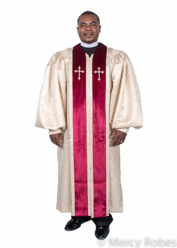 Pulpit Robe Style Ppr0011 (Gold 2nd LT/Wine)