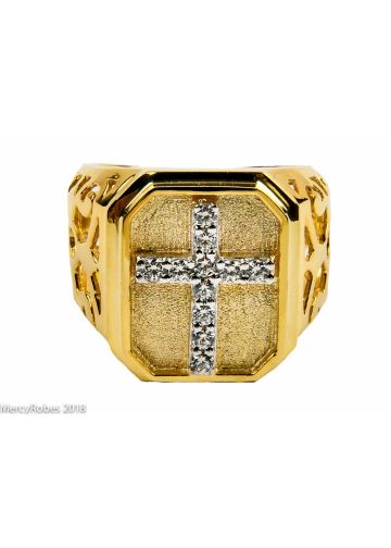 Mens Bishop Clergy Ring Style Mercy2023 (G W)