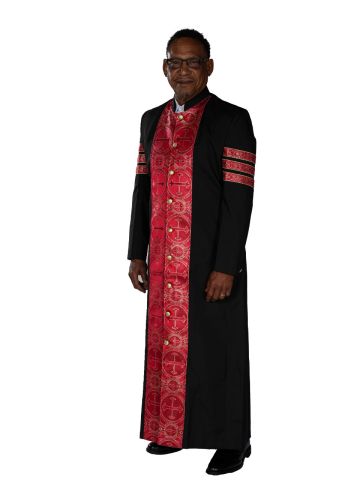 Mens Robe Style BZR299 With Bars (Black/Black Red-Gold Lt)