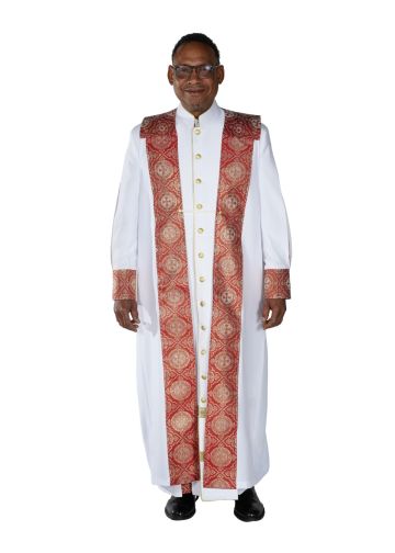 Mens Robe EXD042025 Exclusive (White/4th Red-Gold Lt) With Chimere