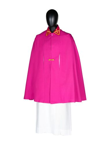 Mens Short Clergy Cloak (Fuchsia)