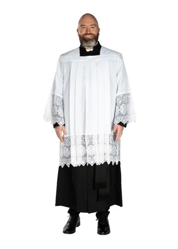 Mens Short Surplice With Lace Style Sur1022