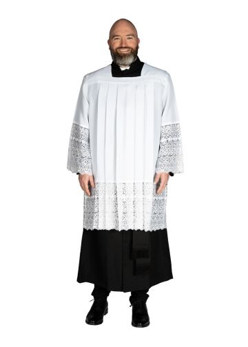 Mens Short Surplice With Lace Style Sur1023