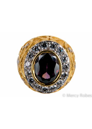 Mens Clergy Bishop Ring Style Mercy2018 (G P) (Purple Amethyst)