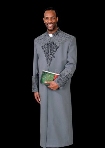 Clergy Robe Style Bna143 (Grey/Black)