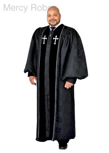 Pulpit Robe Style 04 (Black Liturgical)