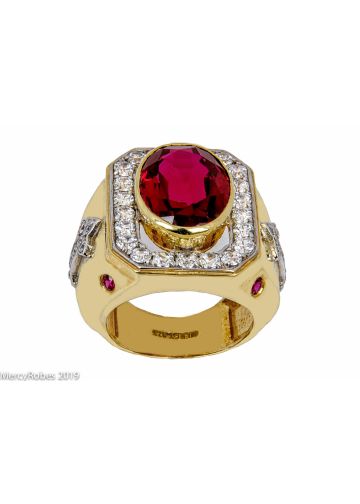 Mens Clergy Apostle Ring Style Mrg2024 (G R) (Red Ruby)