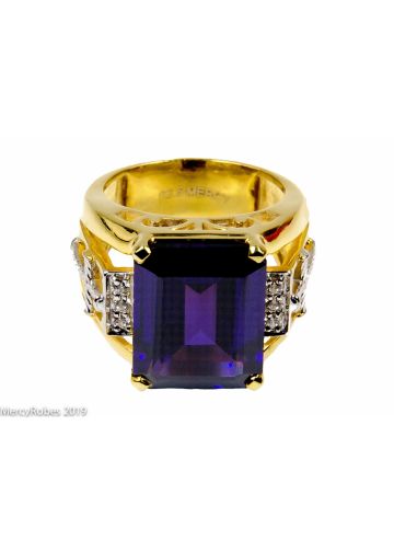 Mens Clergy Bishop Ring Mrg2025 (G P) (Purple Amethyst)