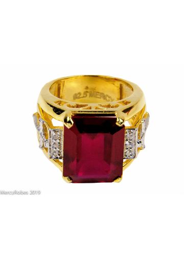Mens Clergy Apostle Ring Mrg2025 (G R) (Red Ruby)