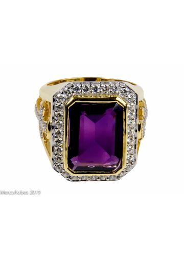 Mens Clergy Bishop Ring Mrg2026 (G P) (Purple Amethyst)