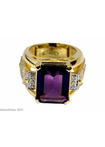 Mens Clergy Bishop Ring Mrg2027 (G P) (Purple Amethyst)