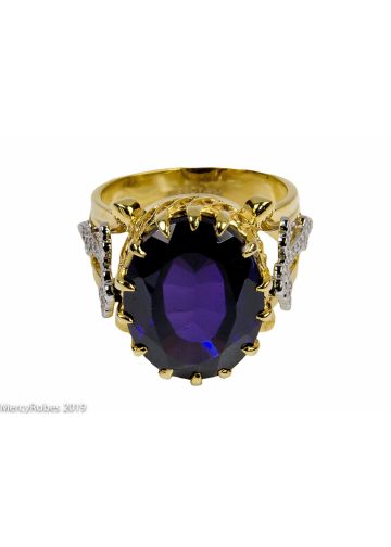 Womens Clergy Bishop Ring Mrg2030 (G P) (Purple Amethyst)