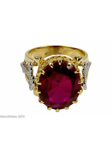 Womens Clergy Apostle Ring Mrg2030 (G R) (Red Ruby)