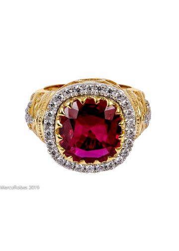 Womens Clergy Apostle Ring Style Mrg2034 (G R) (Red Ruby)