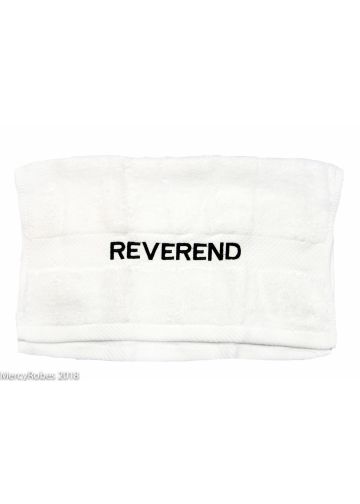 Preaching Hand Towel Reverend (White/Black)