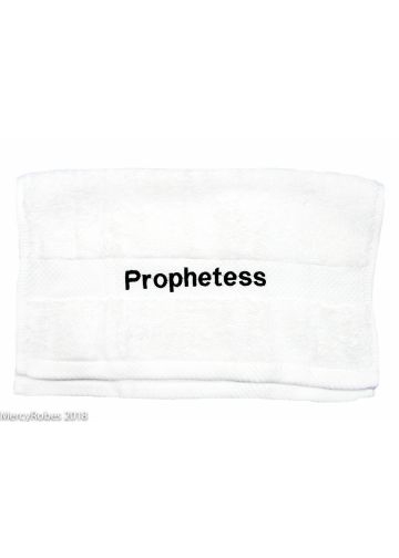 Preaching Hand Towel Prophetess (White/Black)