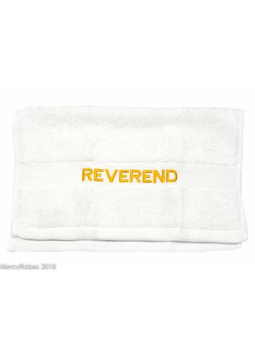 Preaching Hand Towel Reverend (White/Gold)