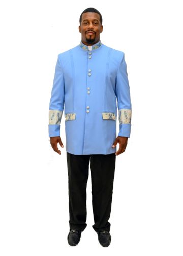 Clergy Jacket CJ029 (Light Blue/Gold Lt)