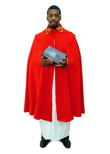 Mens Short Clergy Cloak (Red)