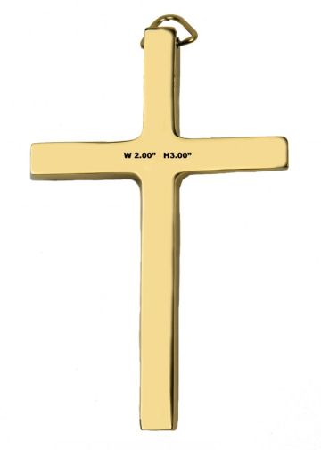 Clergy Cross 2X3 Inches Yellow Color Gold Plated