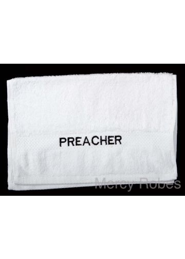 Preaching Hand Towel Preacher (White/Black)