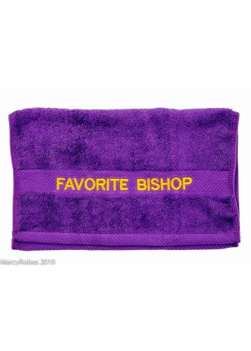Preaching Hand Towel Favorite Bishop (Purple/Gold)